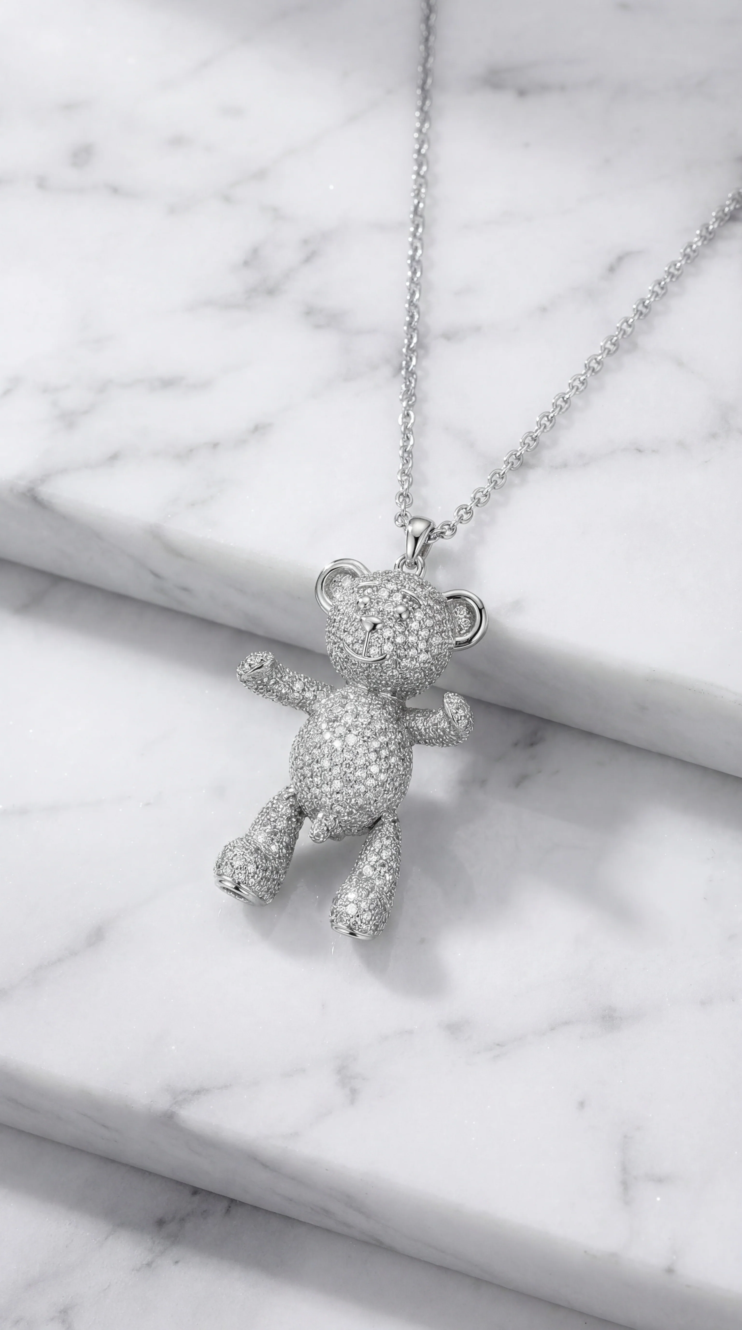 Bare Hug Necklace - Gold, Diamonds, Pavé - Image 5