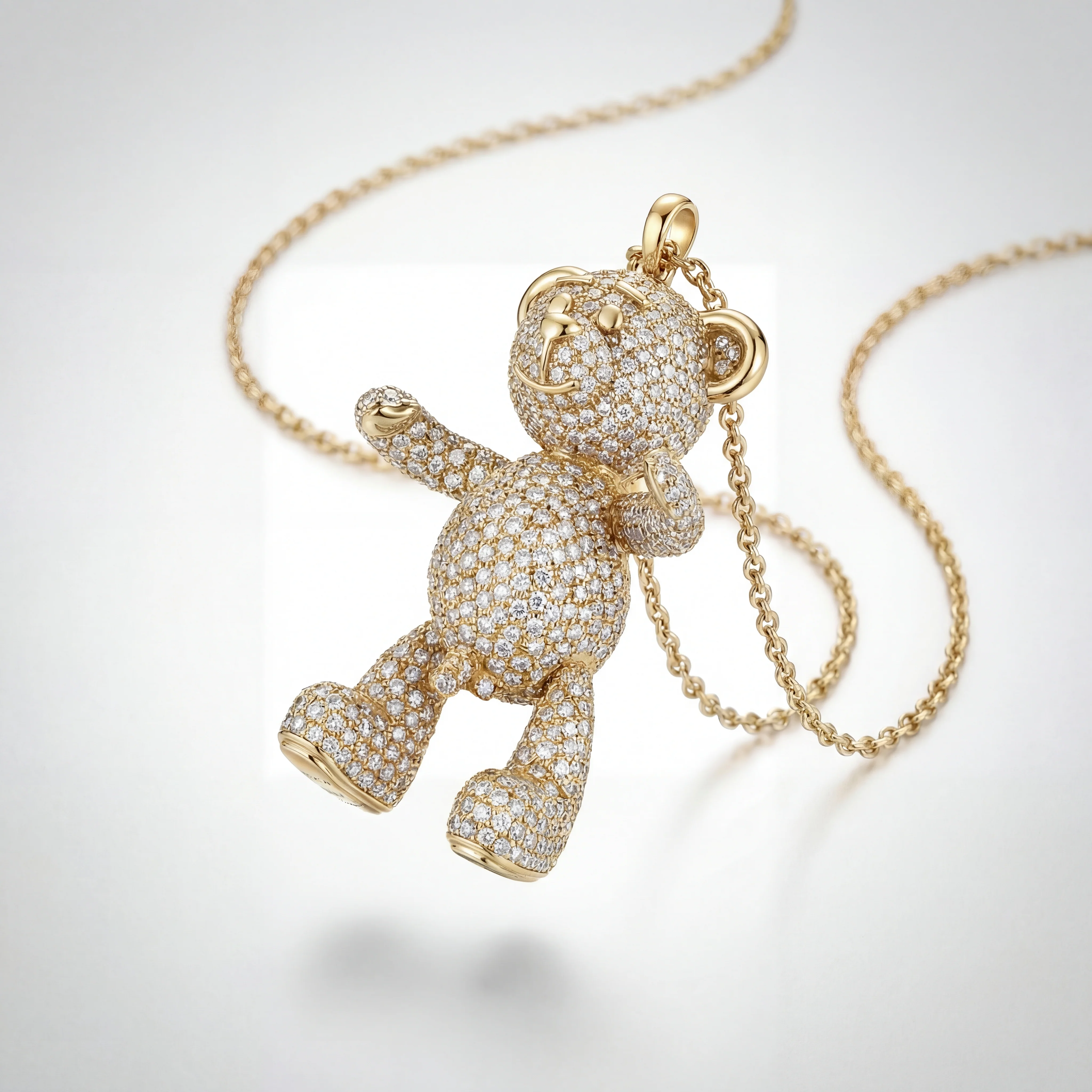 Bare Hug Necklace - Gold, Diamonds, Pavé - Image 6