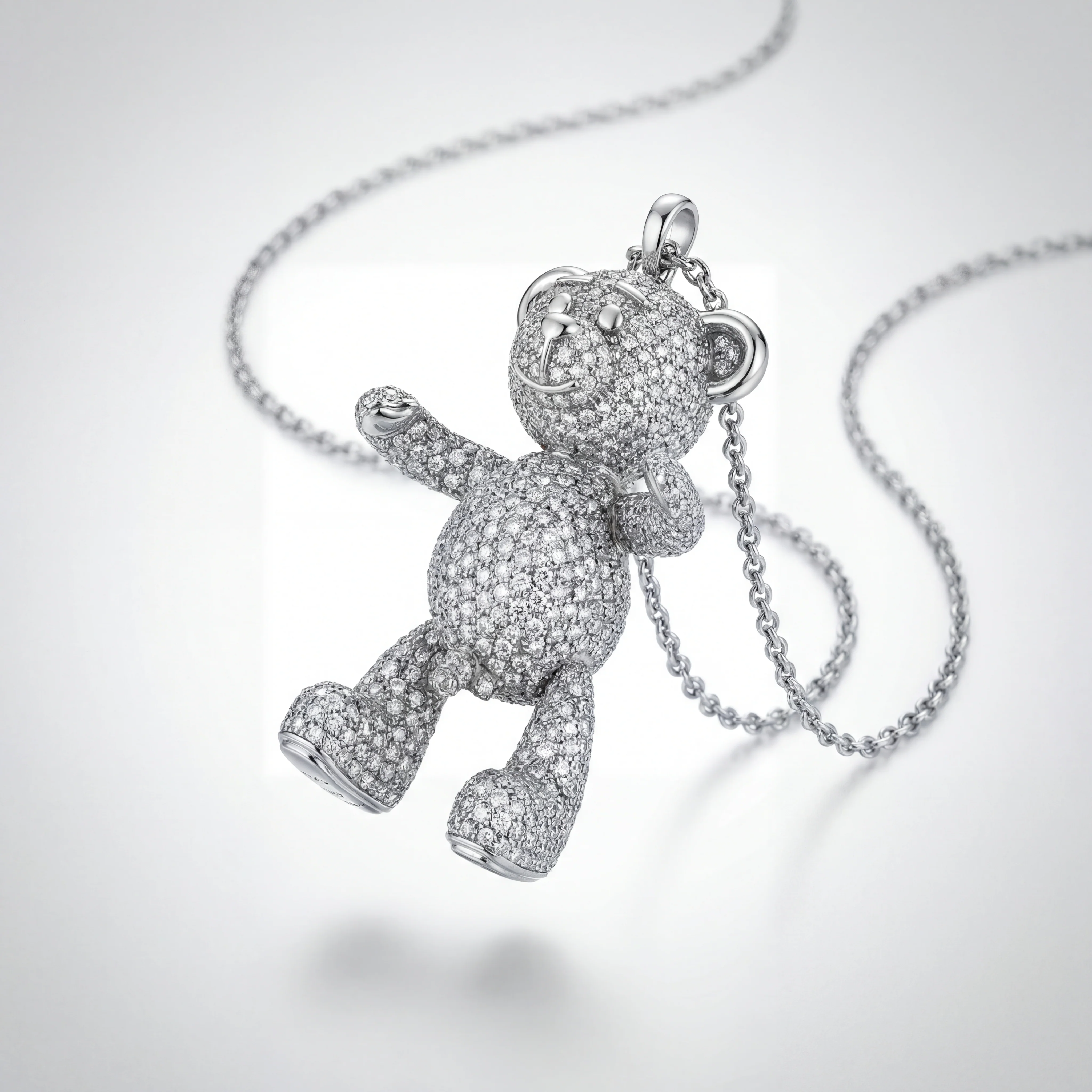 Bare Hug Necklace - Gold, Diamonds, Pavé - Image 7