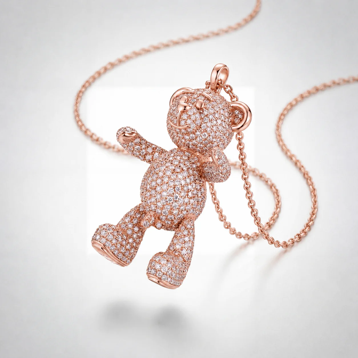 Bare Hug Necklace - Gold, Diamonds, Pavé - Image 8