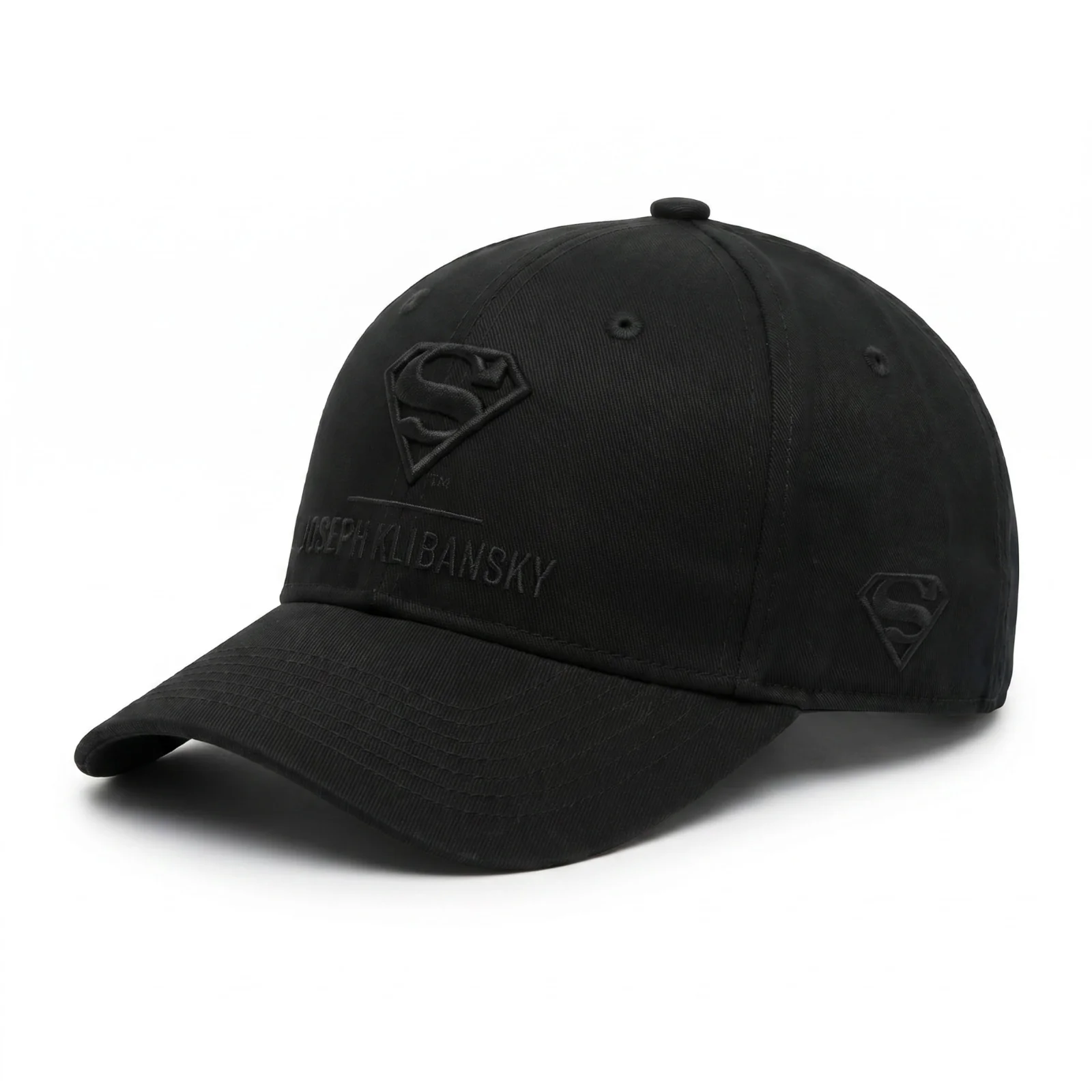 Black Baseball Cap Lockup Logo (Superman x Joseph Klibansky) - Image 3