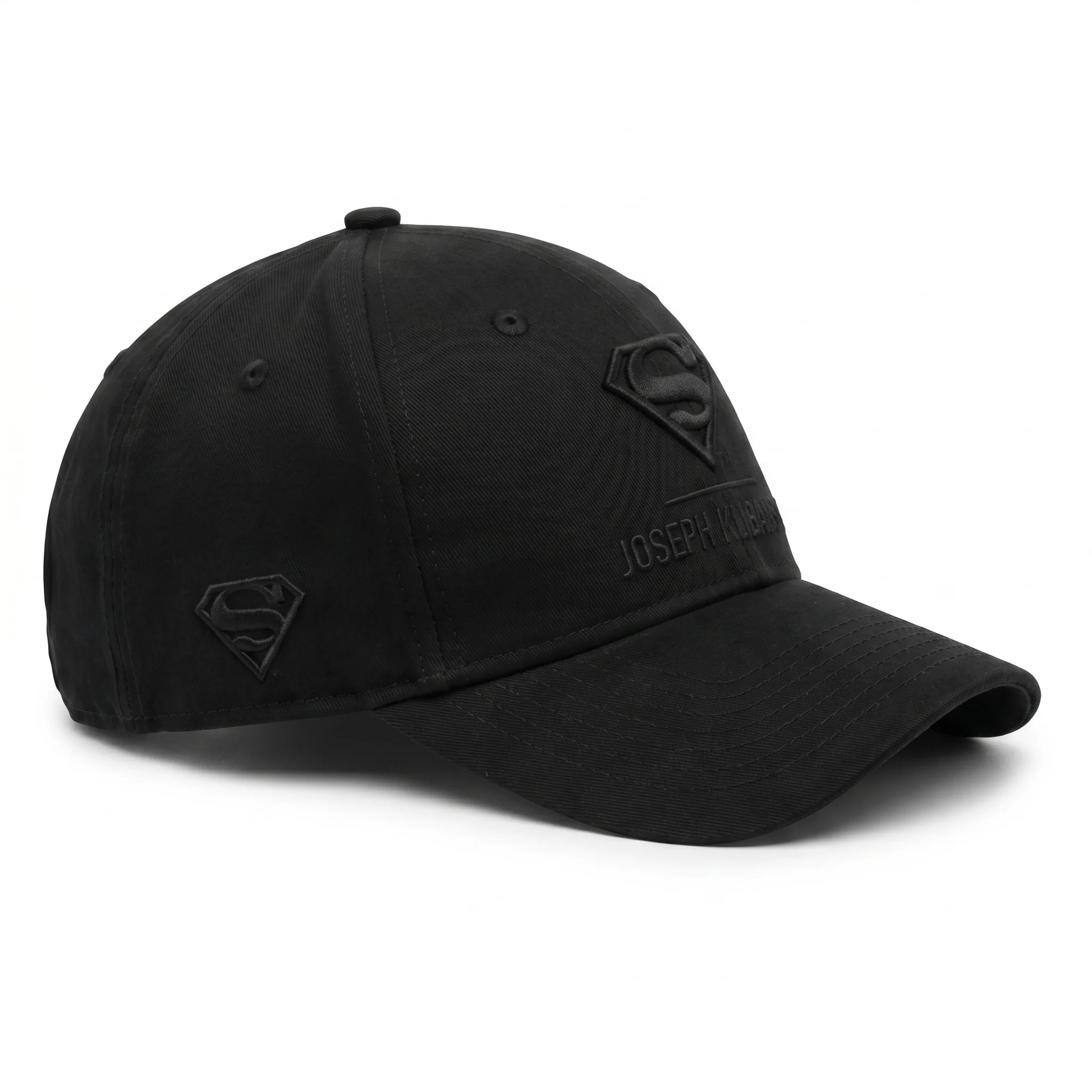 Black Baseball Cap Lockup Logo (Superman x Joseph Klibansky) - Image 5