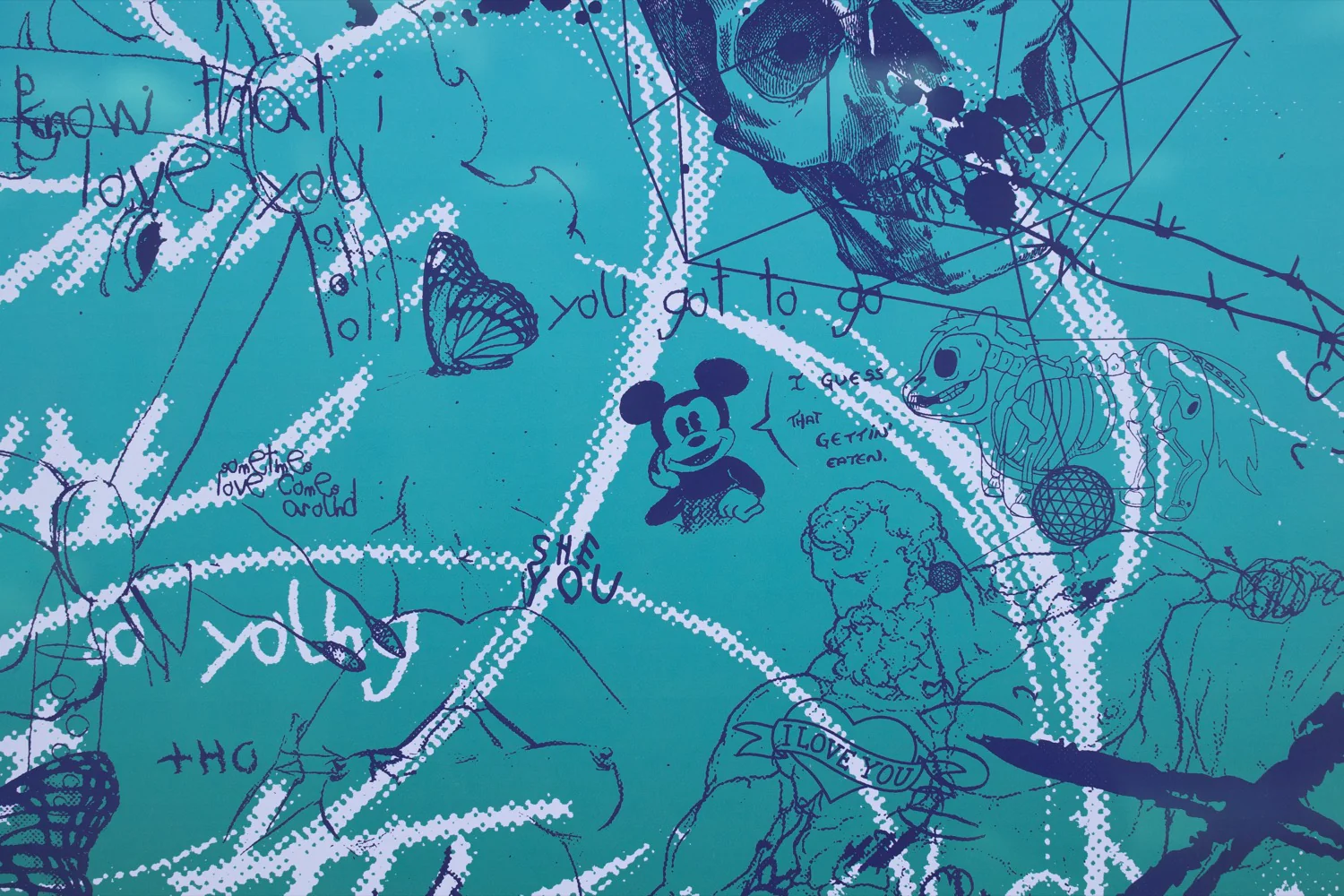 Butterflies Live Forever - Giclée (Azure/Green) - Image 4