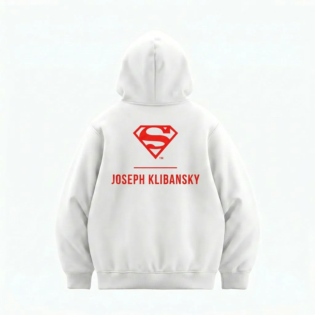 Lockup Logo (Superman x Joseph Klibansky) Hoodie White - Image 3