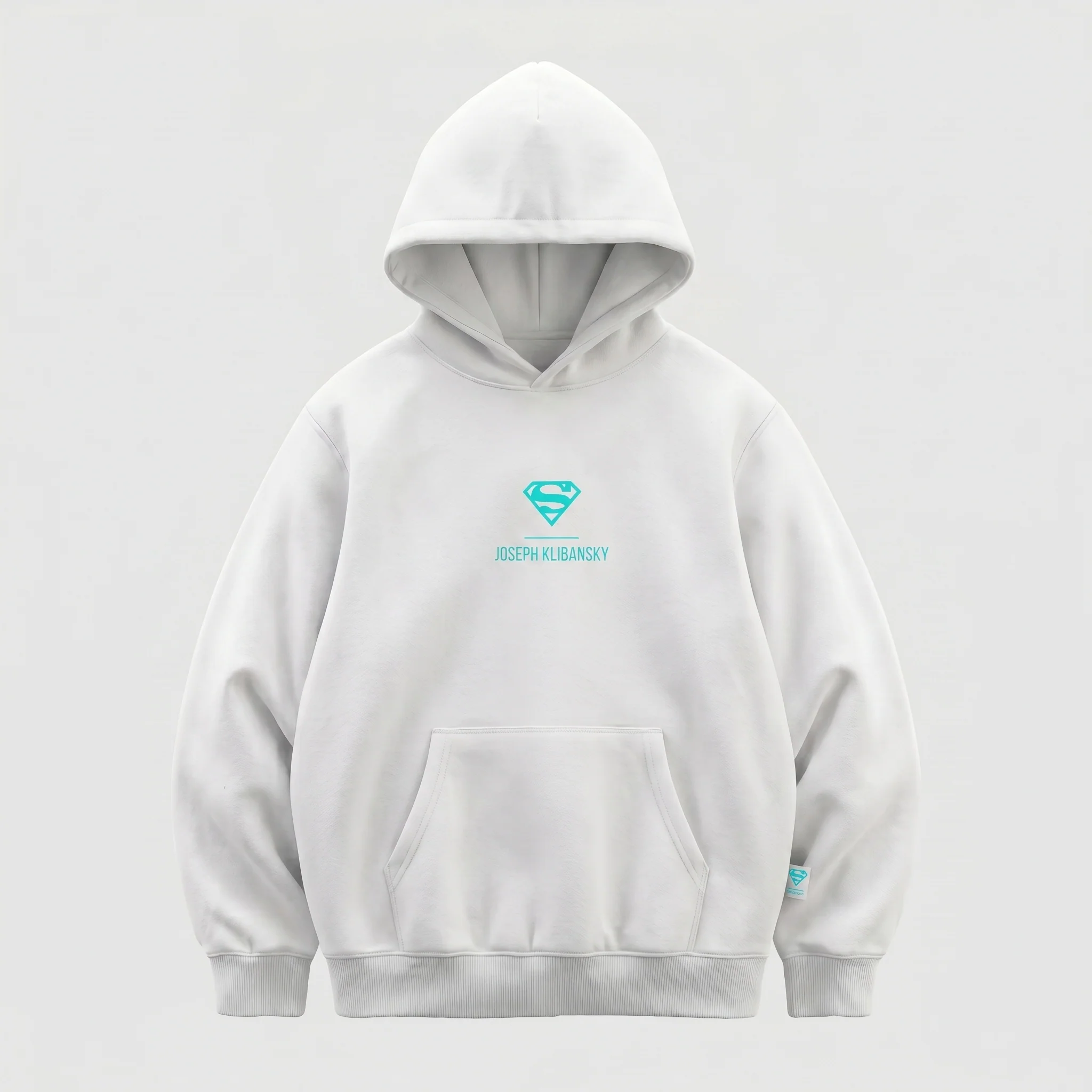 Lockup Logo (Superman x Joseph Klibansky) Hoodie White - Image 6