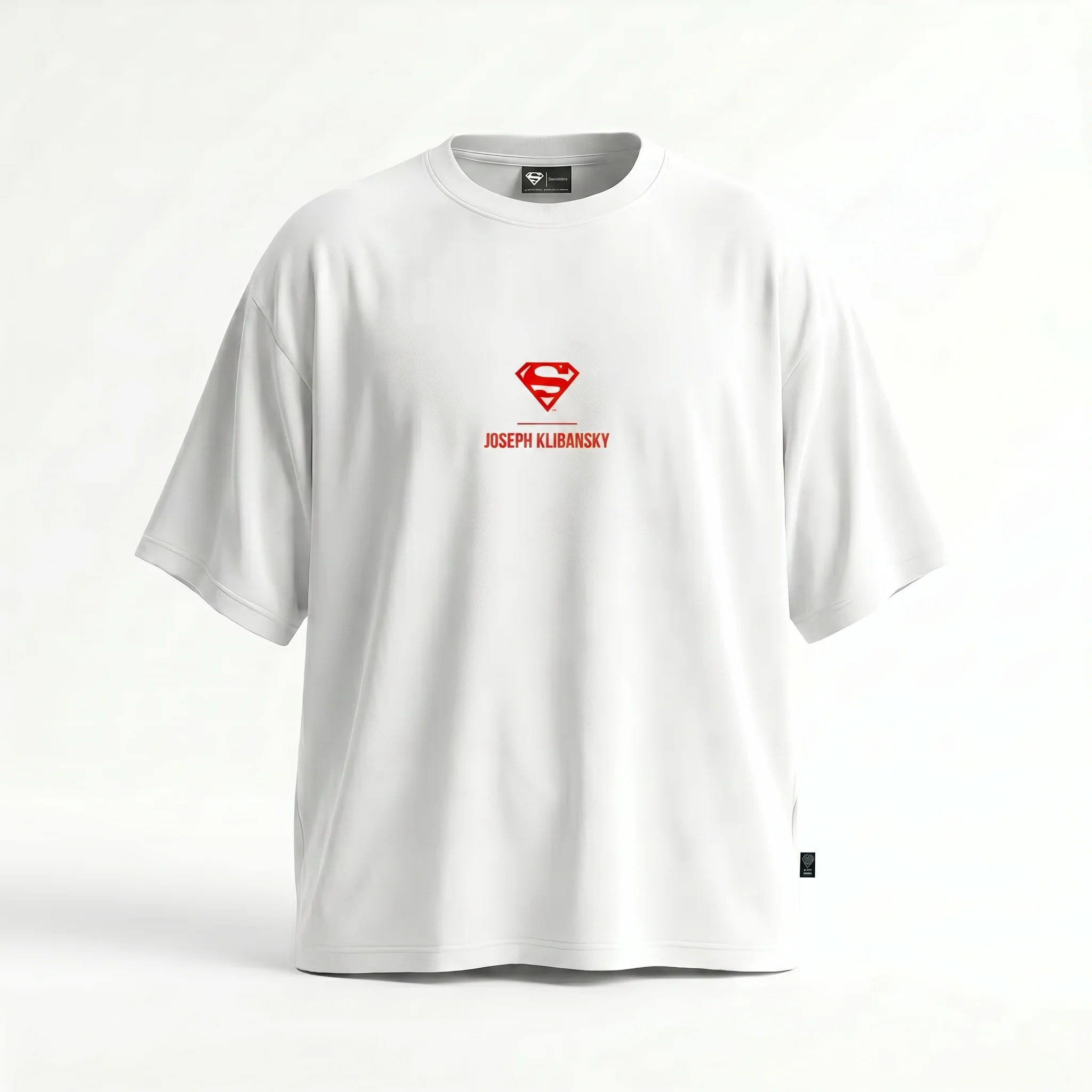 Lockup Logo (Superman x Joseph Klibansky) T-Shirt White - Image 7