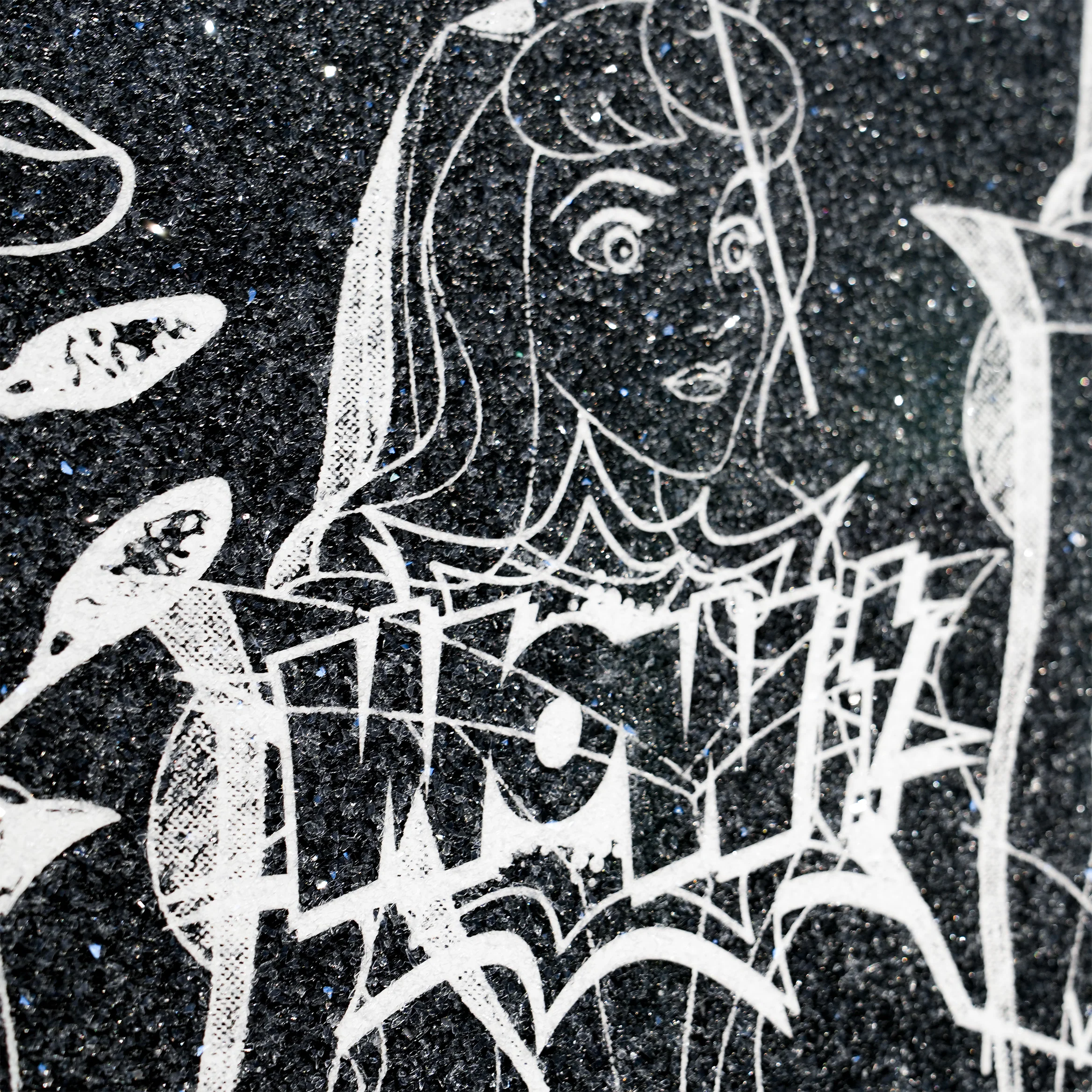 Love Over Diamonds (black/white, diamond dust) - large - Image 10
