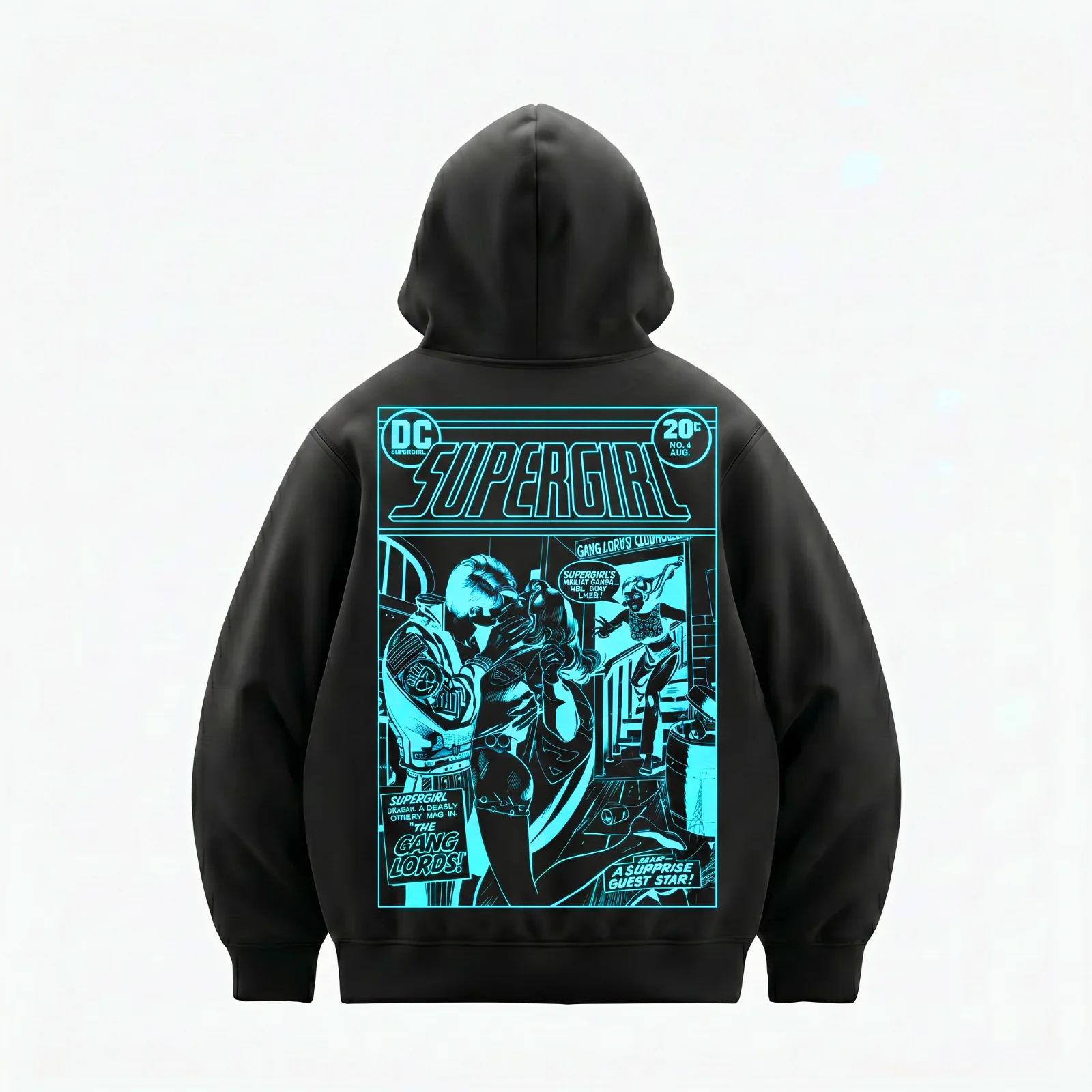Supergirl Kiss (Superman x Joseph Klibansky) Hoodie Black - Image 5