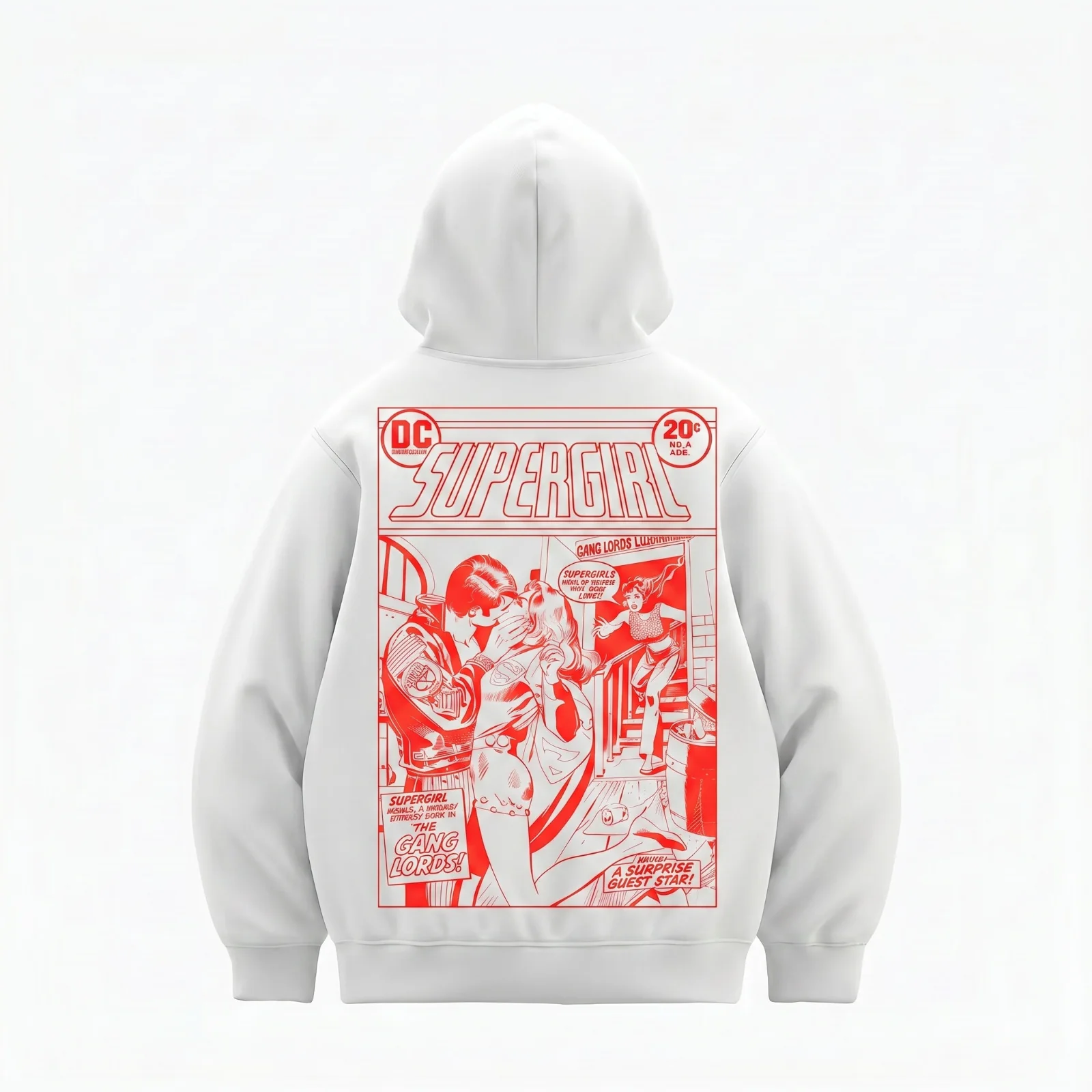 Supergirl Kiss (Superman x Joseph Klibansky) Hoodie White - Image 5