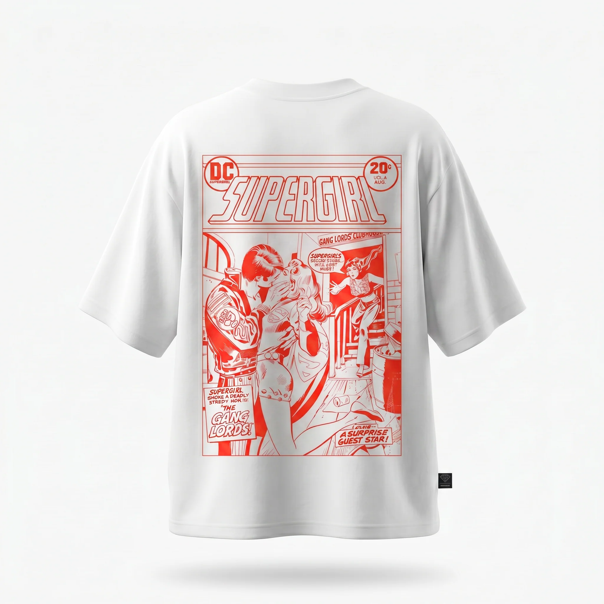 Supergirl Kiss (Superman x Joseph Klibansky) T-Shirt White - Image 5