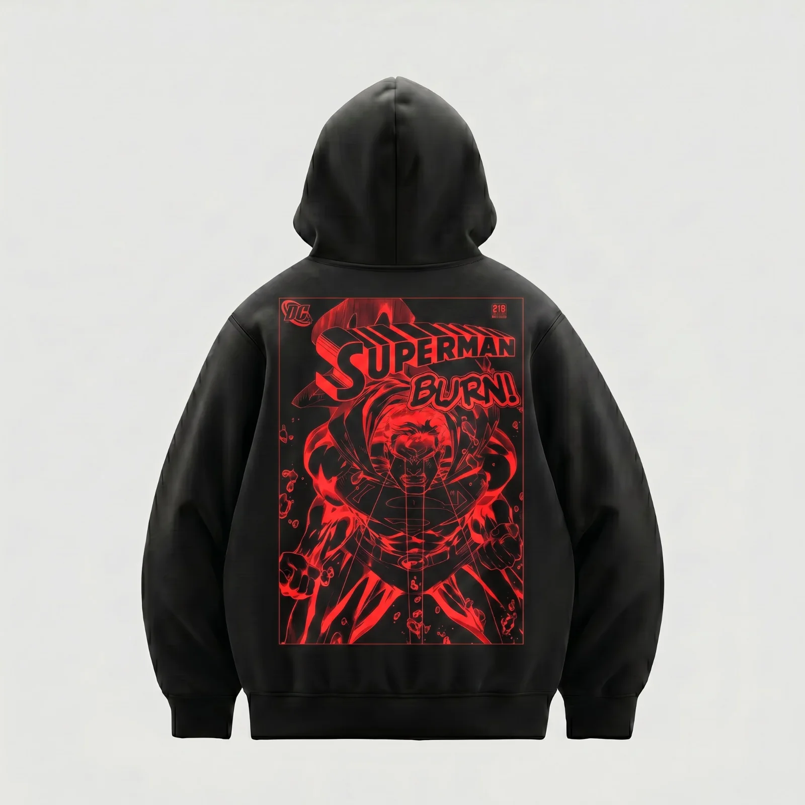 Superman Burn (Superman x Joseph Klibansky) Hoodie Black - Image 3