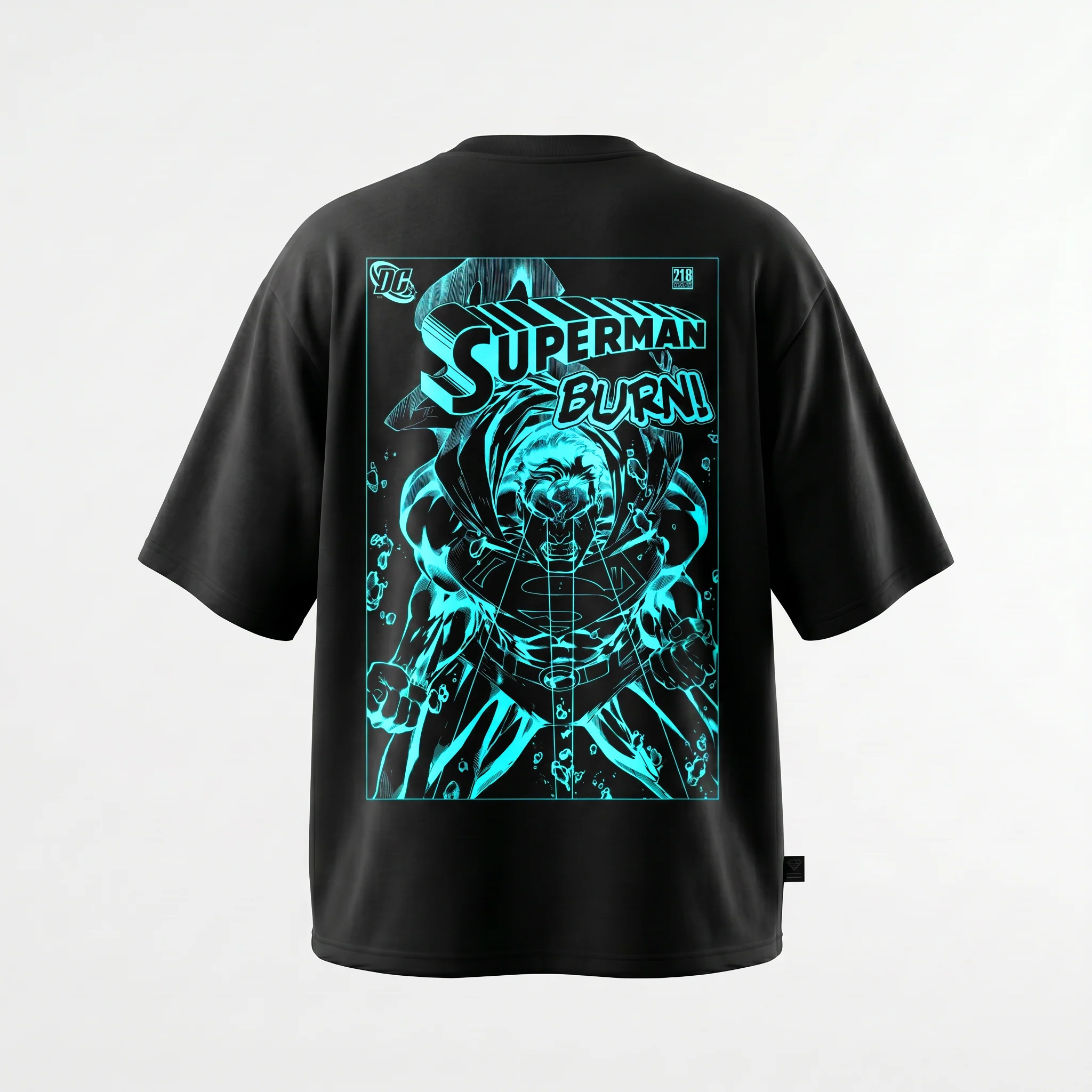 Superman Burn (Superman x Joseph Klibansky) T-Shirt Black - Image 3