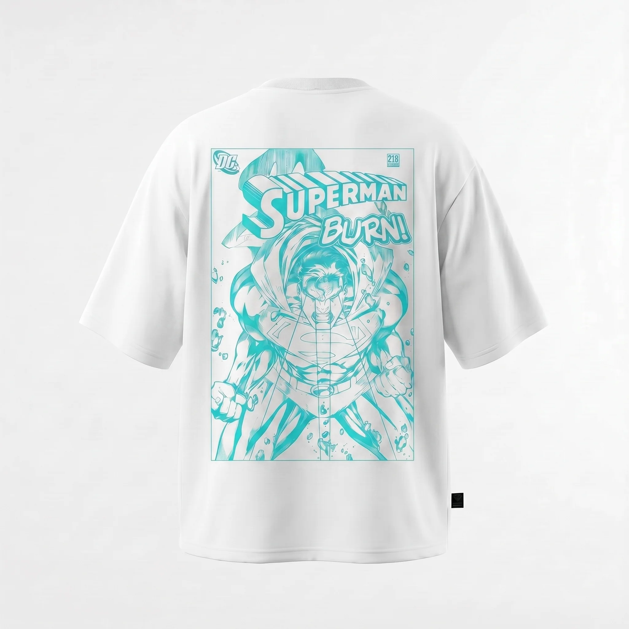 Superman Burn (Superman x Joseph Klibansky) T-Shirt White - Image 3